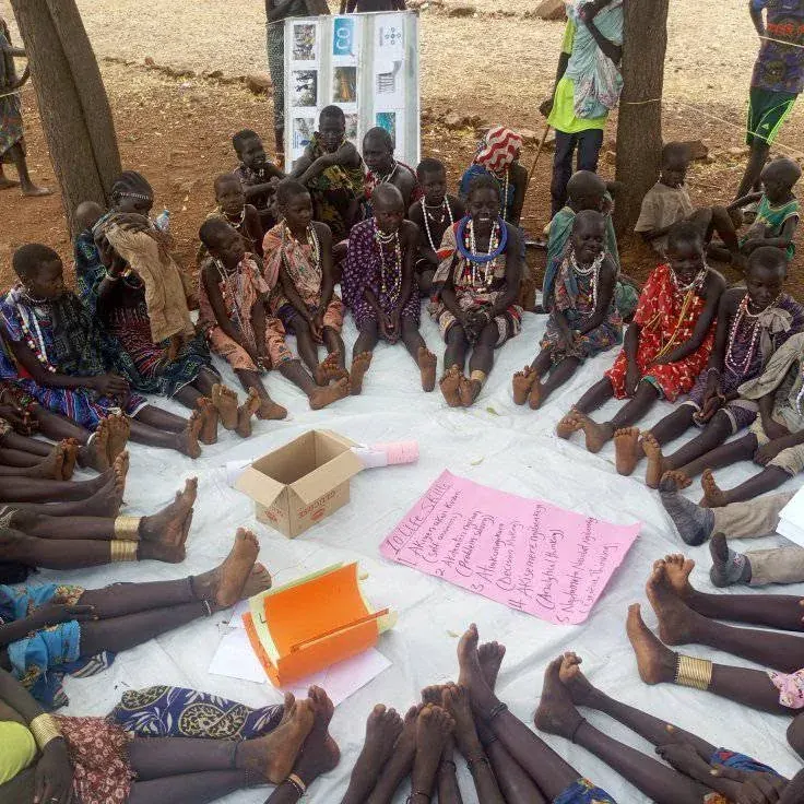 Bonga boys and girls in Namuton during weekly facilitation sessions