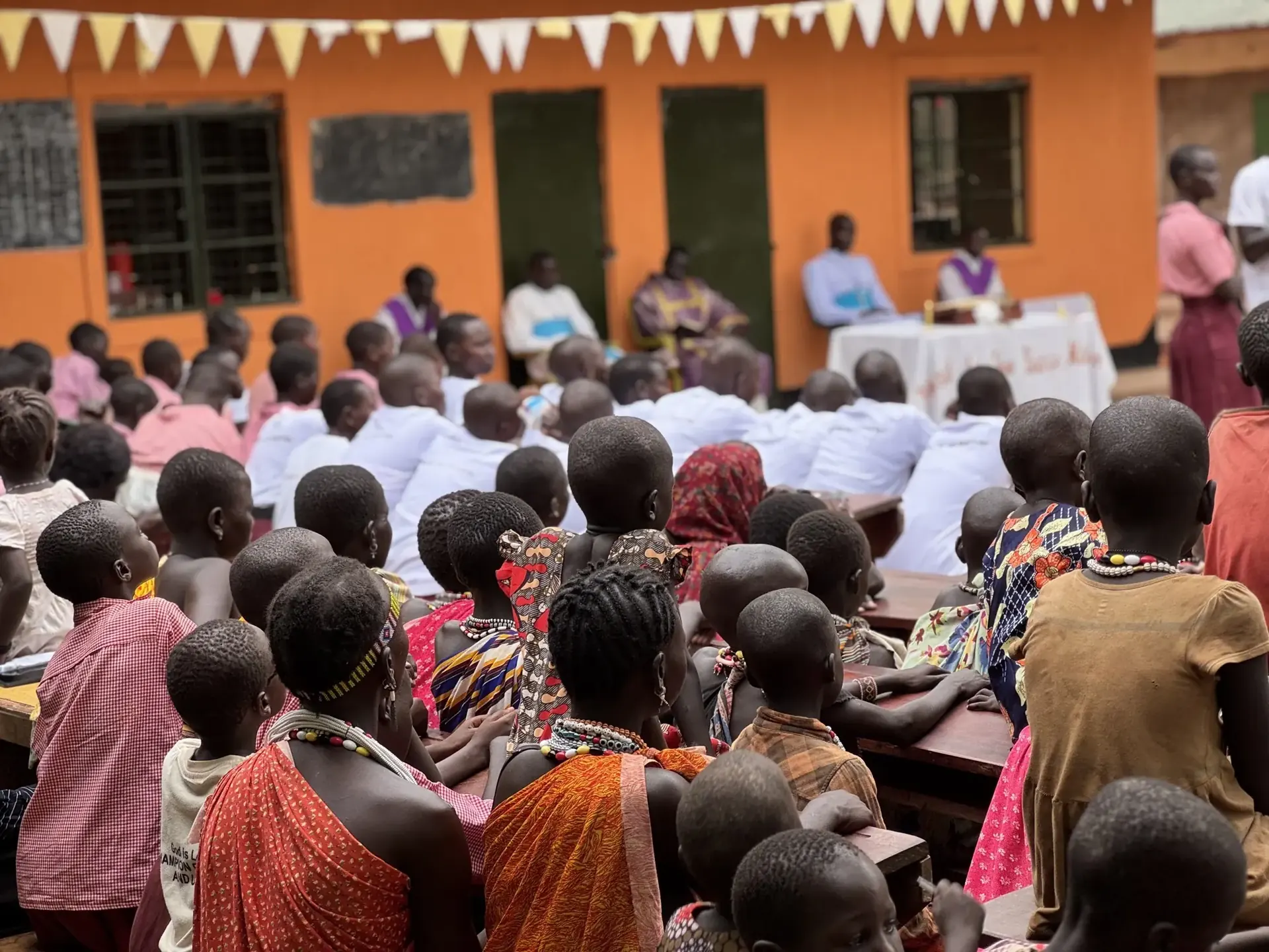Community members gathered for a peace dialogue
