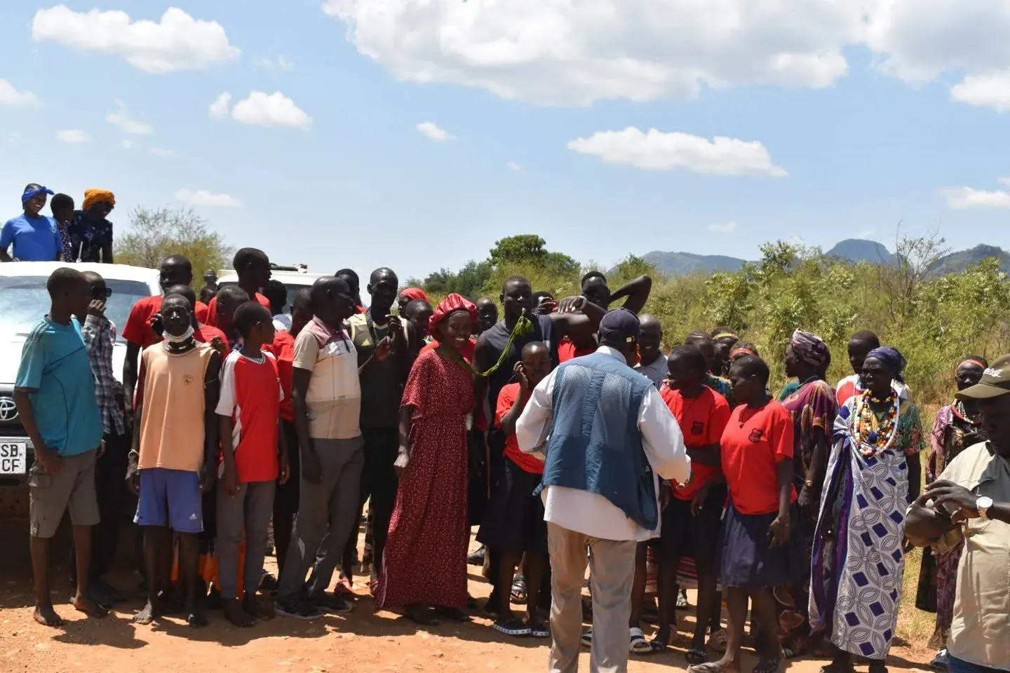 Joyful gathering during the priestly ordination celebration in Torit