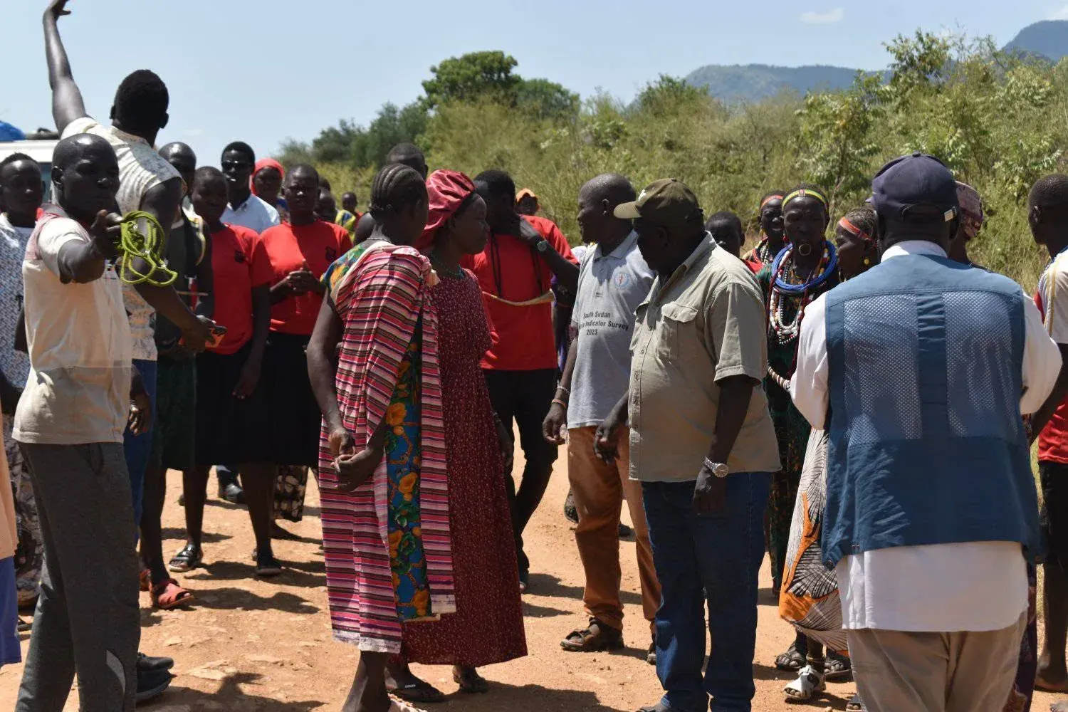 Prayer and thanksgiving during the ordination celebration in Torit